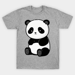 Sad Panda - Black and White - Cute Animal T-Shirt